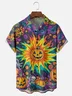 Moisture-wicking Halloween Pumpkin Chest Pocket Casual Shirt