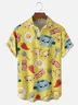 Hardaddy X Valentina Bjekovic Cute Breakfast Bread Maker Bacon Egg Fork Pepper Chest Pocket Casual Shirt