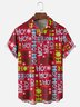 Moisture-wicking Fun Christmas Art Slogan Chest Pocket Casual Shirt