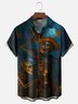 Moisture-wicking Day of the Dead Skeleton Fun Beer Chest Pocket Casual Shirt