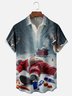 Moisture-wicking Christmas Funny Santa Chest Pocket Casual Shirt