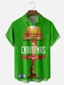 Moisture-wicking Funny Christmas Story Thigh Lamp Chest Pocket Casual Shirt