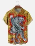 Moisture-wicking Japanese Culture White Tiger Chest Pocket Casual Shirt