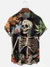 Moisture-Wicking Day Of The Dead Skull Chest Pocket Hawaiian Shirt