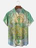 Moisture-wicking Art Fantasy Snake Illustration Chest Pocket Casual Shirt