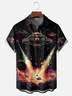 Moisture-Wicking Classic Arcade Space Invaders Clash of Bess Boss Chest Pocket Hawaiian Shirt