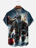 Moisture-Wicking Christmas Military Chest Pocket Hawaiian Shirt