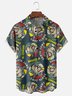 Moisture-Wicking Christmas Shark With Colorful Lights And Lettering Chest Pocket Hawaiian Shirt