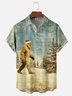 Moisture-Wicking Christmas Bigfoot Chest Pocket Hawaiian Shirt