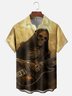 Moisture Wicking Day of the Dead Guitar Skull Chest Pocket Hawaiian Shirt