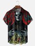 Moisture-wicking Halloween Horror Chest Pocket Casual Shirt