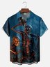 Big Size Moisture-wicking Skeleton Drinking Beer Chest Pocket Hawaiian Shirt