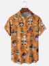Moisture-Wicking Halloween Gnome Spider Web Pumpkin Chest Pocket Hawaiian Shirt
