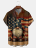 Moisture Wicking Veterans Day American Flag Gnome Chest Pocket Hawaiian Shirt