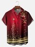 Big Size Moisture-wicking Christmas Art Christmas Tree Chest Pocket Hawaiian Shirt