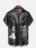 Moisture-wicking Day Of The Dead Skeleton Chest Pocket Casual Shirt