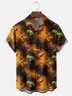 Moisture-Wicking Halloween Pumpkin Bat Chest Pocket Hawaiian Shirt