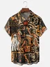 Moisture Wicking Halloween Chainsaw Zombie Pumpkin Ghost Chest Pocket Hawaiian Shirt