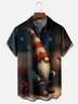 Moisture Wicking Veterans Day Gradient Abstract Gnome American Flag Pinwheel Chest Pocket Hawaiian Shirt