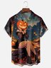 Moisture-wicking Pumpkin Beauty Chest Pocket Casual Shirt