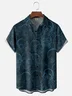 Moisture-Wicking Halloween Abstract Skull Chest Pocket Hawaiian Shirt
