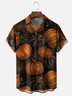Moisture-Wicking Halloween Ombre Pumpkin Chest Pocket Hawaiian Shirt