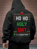 Hardaddy X Eduely Christmas Slogan Hooded Sweatshirt