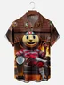 Moisture-wicking American Football Ohio State Art Buckeyes Chest Pocket Casual Shirt