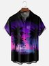 Moisture-wicking Palm Tree Chest Pocket Hawaiian Shirt