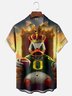 Moisture-wicking American Football Oregon Art Ducks Chest Pocket Casual Shirt