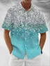 Moisture-Wicking Gradient Chest Pocket Hawaiian Shirt