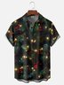 Moisture-Wicking Ombre Christmas Lights Chest Pocket Hawaiian Shirt