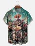 Moisture-wicking Day Of The Dead Skeleton Guitar Music Chest Pocket Casual Shirt