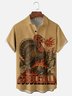 Moisture-wicking Thanksgiving Turkey Gobblezilla Chest Pocket Casual Shirt