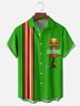 Moisture-Wicking Christmas Holiday Thigh Light Chest Pocket Bowling Shirt