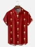 Moisture-Wicking Christmas Holiday Thigh Light Chest Pocket Hawaiian Shirt