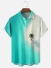 Moisture Wicking Beach Coconut Tree Scenery Chest Pocket Hawaiian Shirt