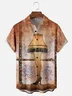 Moisture-Wicking Christmas Thigh Lights Chest Pocket Hawaiian Shirt