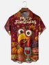 Moisture Wicking Thanksgiving Turkey Chest Pocket Hawaiian Shirt