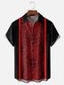 Moisture Wicking Ombre Stripe Chest Pocket Bowling Shirt