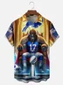 Moisture-wicking American Football New York State Art Buffalo Chest Pocket Casual Shirt