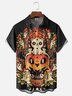 Hardaddy x Eduely Moisture-wicking Fun Halloween Pumpkin Skull Chest Pocket Casual Shirt
