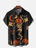 Hardaddy x Eduely Moisture-wicking Fun Halloween Skull Chest Pocket Casual Shirt