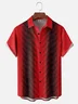 Moisture Wicking Ombre Stripe Chest Pocket Bowling Shirt