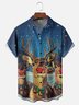 Moisture-wicking Red-nosed Reindeer Chest Pocket Holiday Shirt