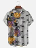 Moisture Wicking Halloween Pumpkin Spider Mao Chest Pocket Hawaiian Shirt