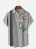 Moisture-wicking Geomatric Chest Pocket Bowling Shirt