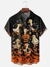 Hardaddy X Eduely Moisture-wicking Halloween Pumpkin Duck Chest Pocket Hawalian Shirt