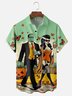 Moisture-wicking Halloween Chest Pocket Casual Shirt