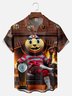 Big Size Moisture-wicking American Football Ohio State Art Buckeyes Chest Pocket Casual Shirt